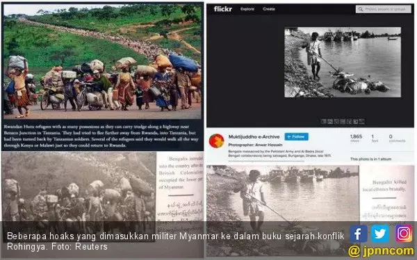 Militer Myanmar Masukkan Hoaks ke Buku Sejarah Rohingya