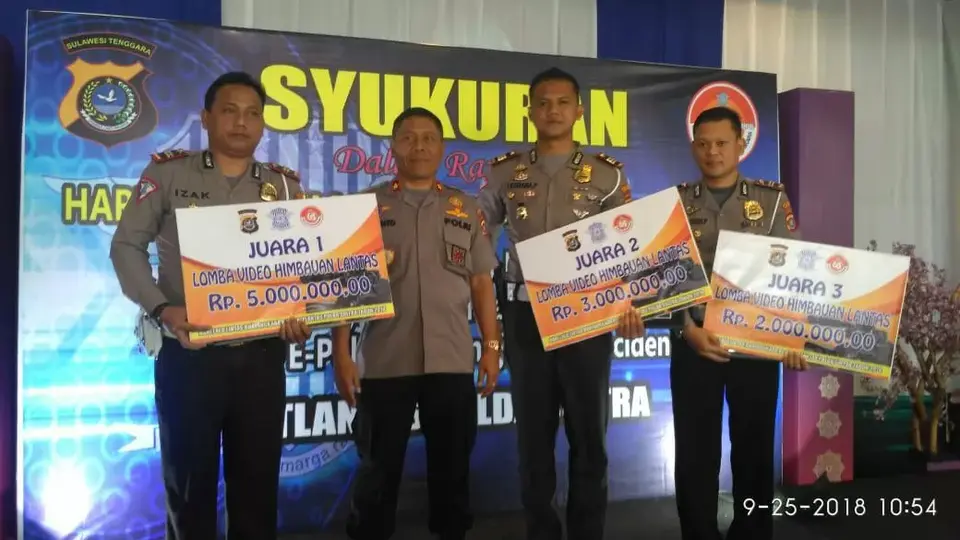 Satlantas Polres Baubau Borong Tiga Piala