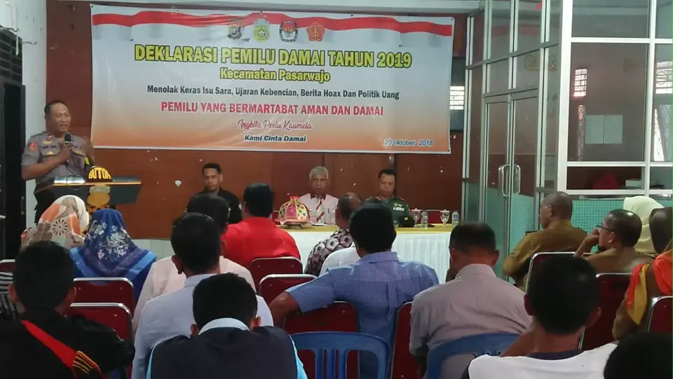 Polsek Pasarwajo Deklarasi Pemilu Damai