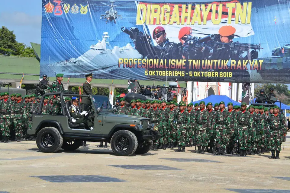 Upacara HUT TNI, Danrem 143/HO Sampaikan Amanat Panglima TNI