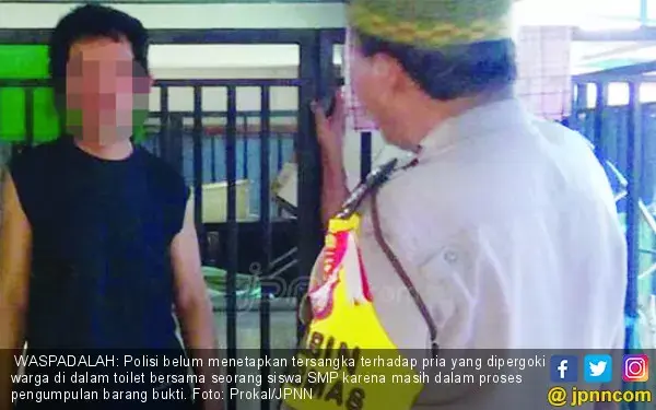 Dua Sejoli Dipergoki Warga Berduaan di Toilet Masjid