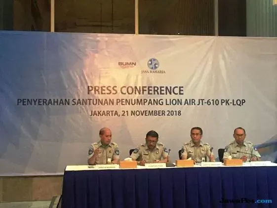 Jasa Raharja Berikan Santunan Kepada 100 Orang Korban Lion Air