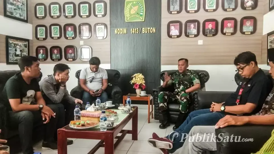 Dandim 1413/Buton Bangun Sinergitas dengan Insan Pers