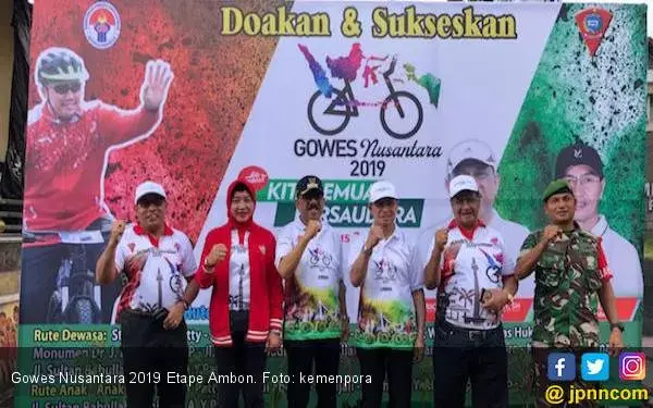 Gowes Etape Ambon Makin Bergelora dengan Goyang Kaka Enda
