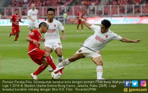 Persija 0 vs 0 PSM: Macan Kemayoran Tetap Papan Bawah