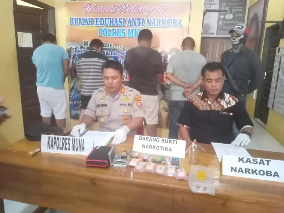 Polres Muna Kembali Tangkap Pemakai Sabu-sabu, Dua Lolos