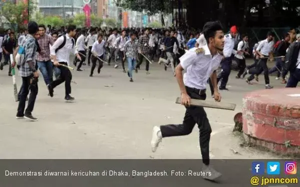 Gara-Gara Unggahan Facebook, Muslim Bangladesh Bentrok dengan Polisi
