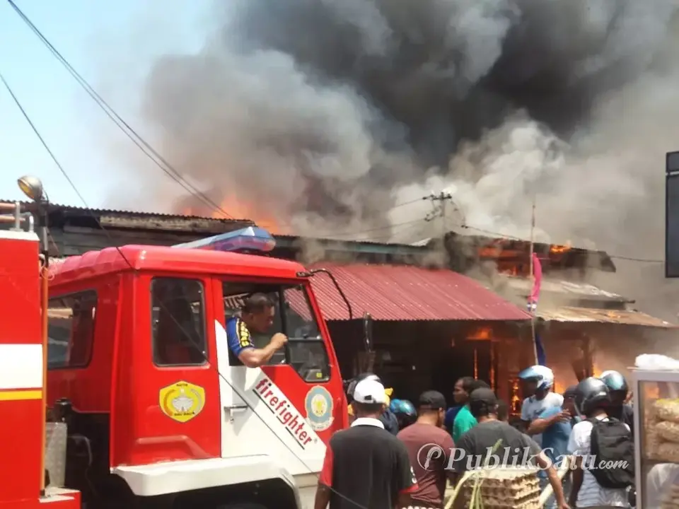 Dua Kali Kebakaran, 46 Kios di Jembatan Batu Rata dengan Tanah