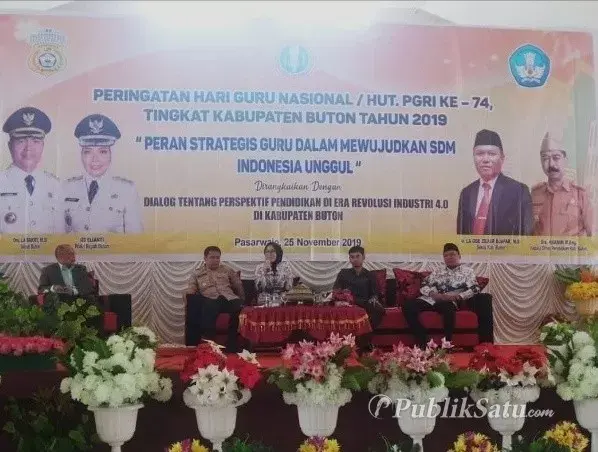 HUT PGRI, Kapolres Buton: Saya Bersama Guru Kawal Proses Belajar-Mengajar