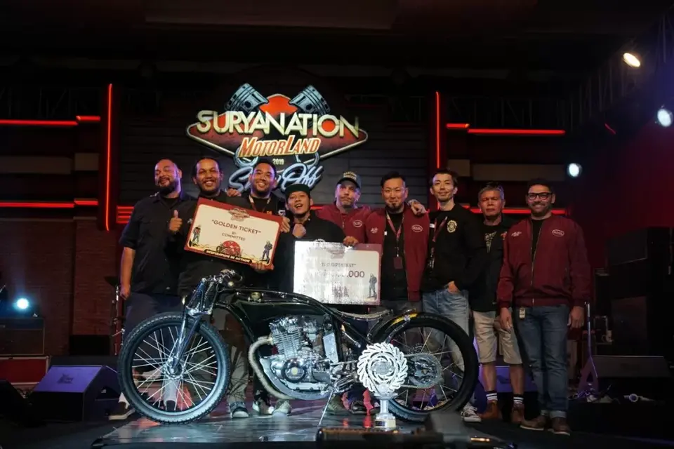 Suzuki Thunder ala Board Tracker Sabet Gelar The Greatest Bike Suryanation Motorland 2019