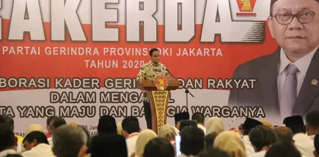 Di Hajatan Gerindra, Anies Singgung Kemiskinan Hingga Ibukota Baru