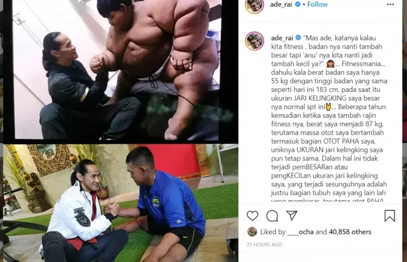 Ade Rai Ungkap Pola Diet Bocah Obesitas Arya Permana, Turun Drastis