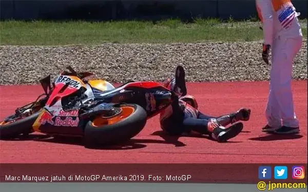 Pascakecelakaan di Sepang, Marquez Beruntung Bahunya Tak Makin Parah