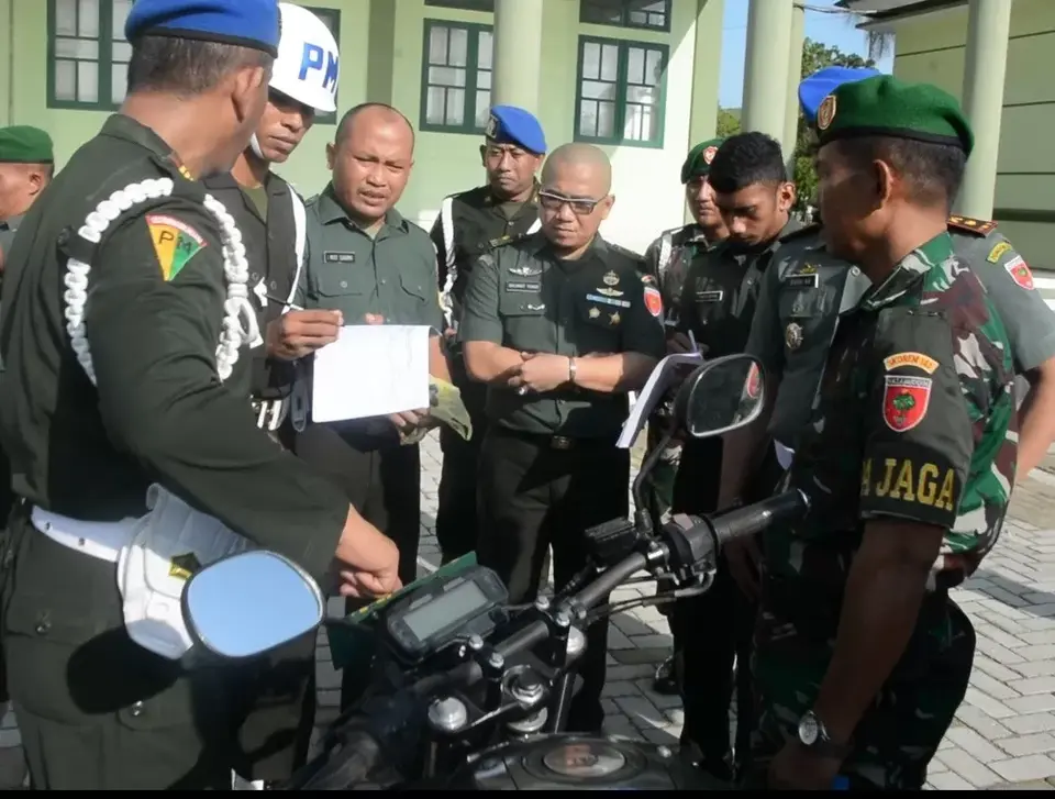 Cegah Lakalantas, Korem 143 Cek Kelengkapan Kendaraan Dinas