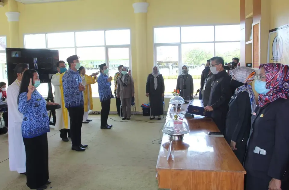 Puluhan ASN Pemkot Kendari Dilantik Melalui Tele Conference