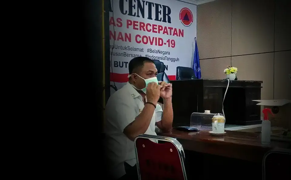 Penyeberangan Batauga Siompu Kembali Dibuka, Bupati Busel Tinjau Posko Satgas Covid-19 Siompu Dan Siompu Barat