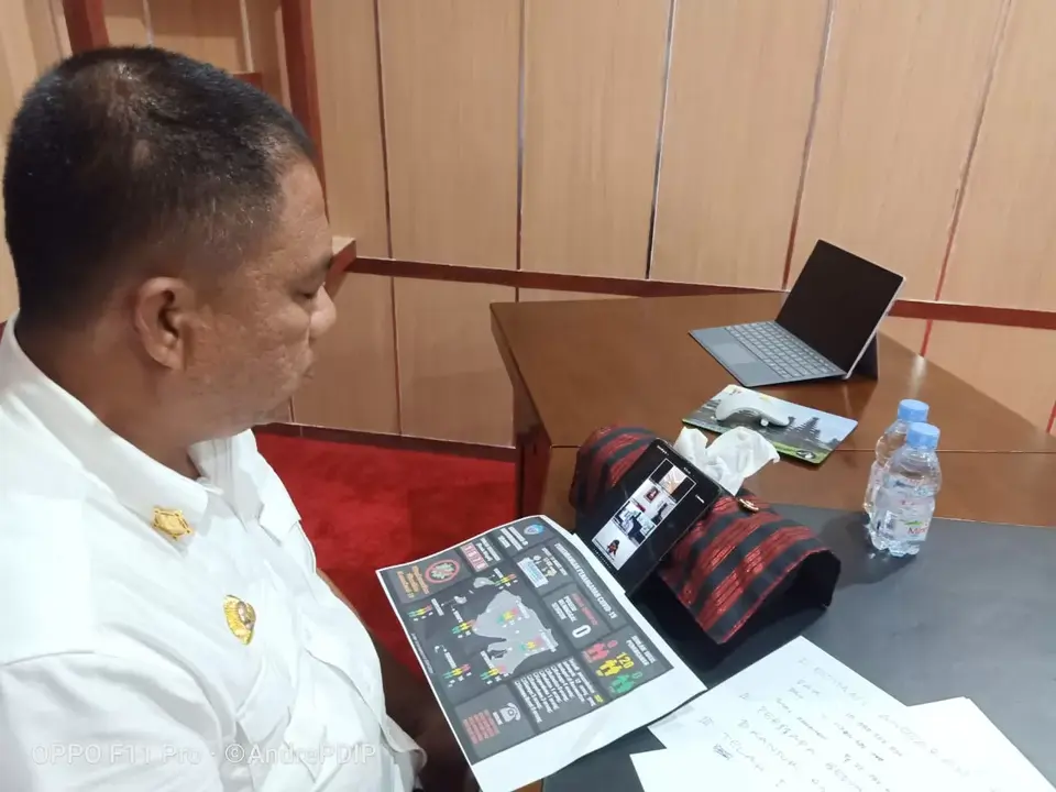 Dipimpin Megawati, Bupati Arusani Ikut Telekonferensi Bersama 146 Kepala Daerah