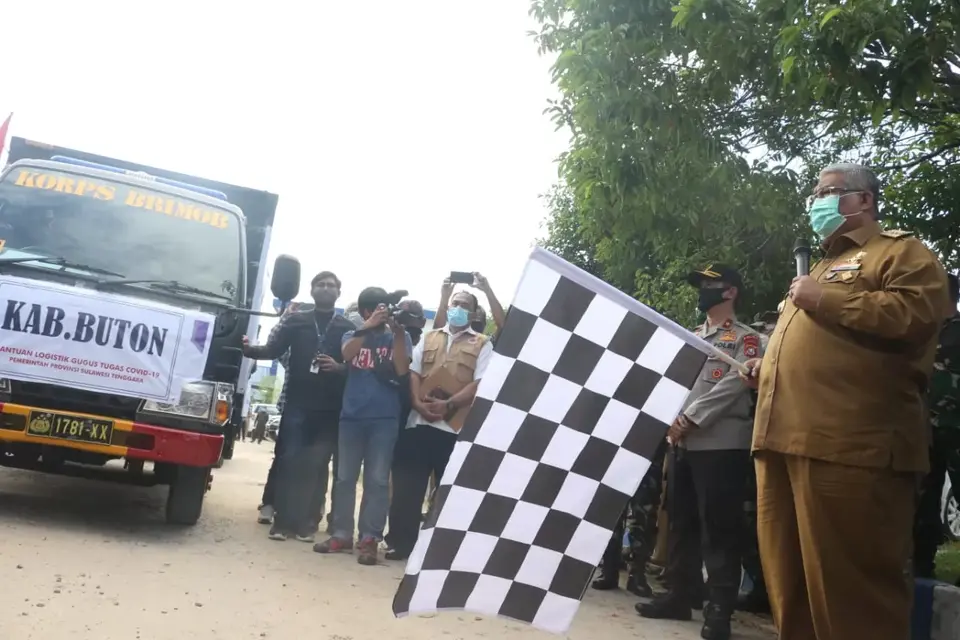 Gubernur Sultra Lepas 12 Kendaraan Logistik Untuk 17 Kabupaten/Kota
