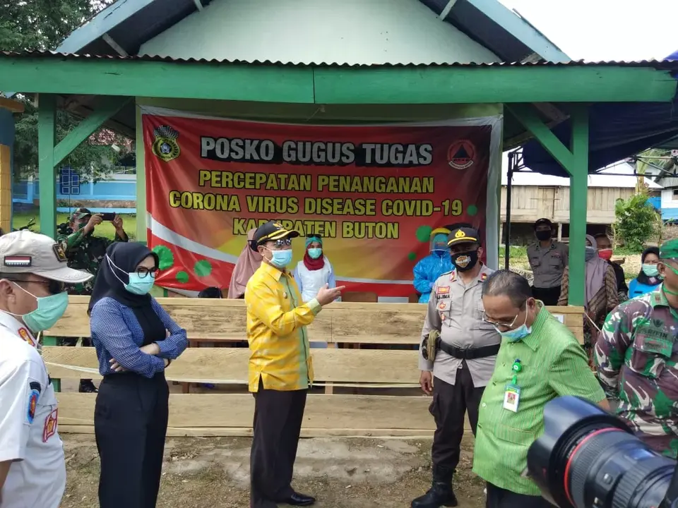 Pastikan Kinerja Satgas Covid-19, La Bakry Pantau Posko Pintu Masuk di Kapontori