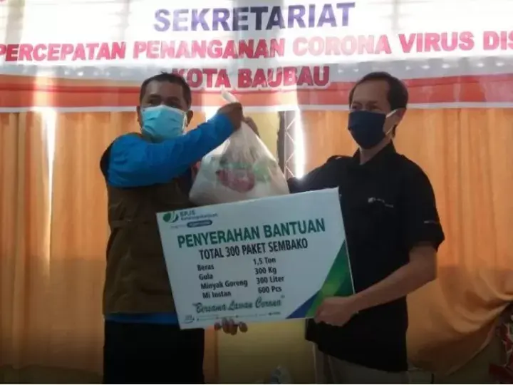 BP Jamsostek Sumbang 300 Paket Sembako