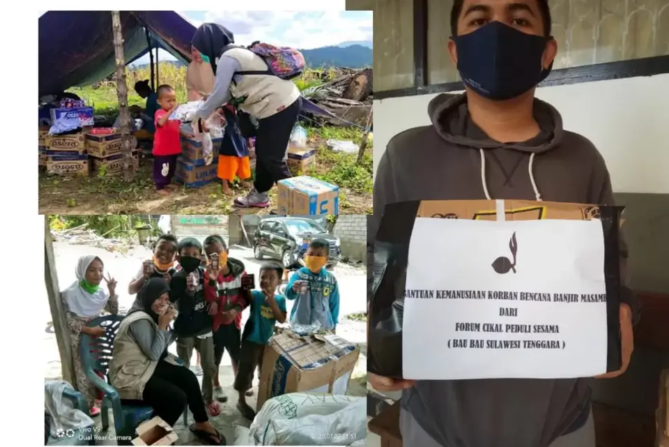 Cikal Peduli Kota Baubau Salurkan Donasi Kepada Korban Bencana Alam Masamba
