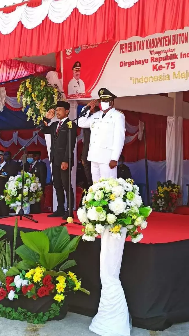 Digelar Sederhana, Upacara HUT RI Pemkab Buteng Berlangsung Khidmat