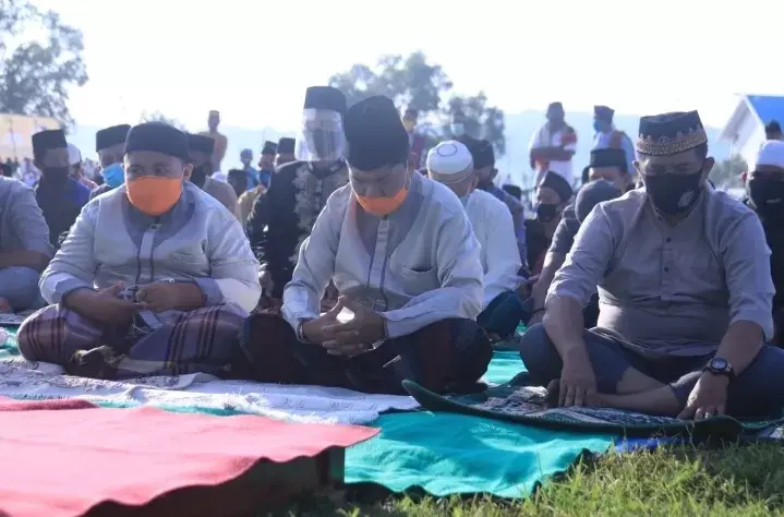 Ditengah Pandemi, Pelaksanaan Salat Idul Kurban di Buton Berjalan Aman dan Lancar