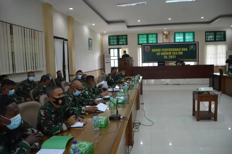 Korem 143/HO Gelar Rapat Penyusunan RKA 2021