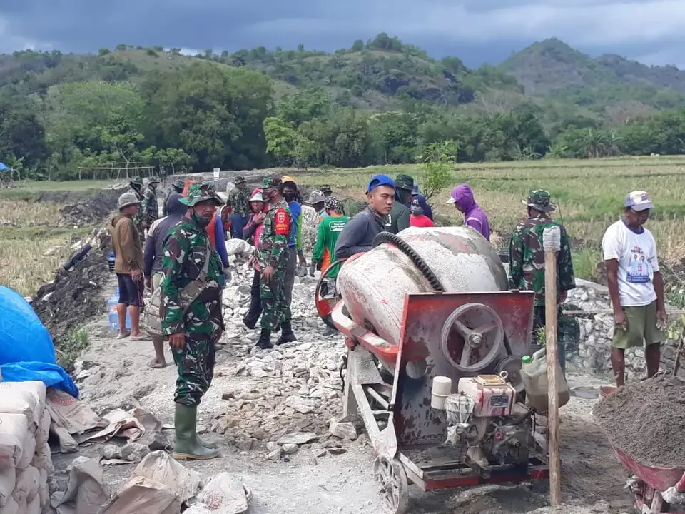 Giat TMMD ke -109, Bangun Irigasi di Desa Buae