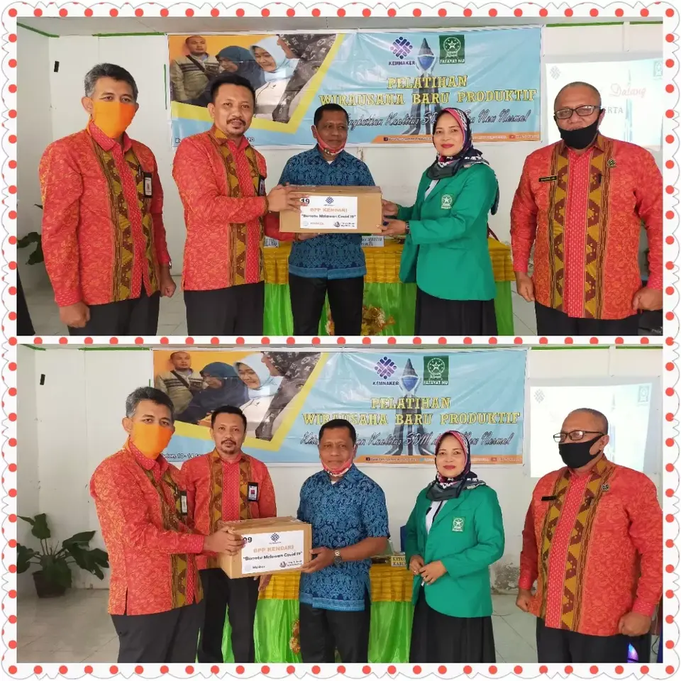 Dapat Bantuan, Fatayat NU Buton Bagi-bagi Masker
