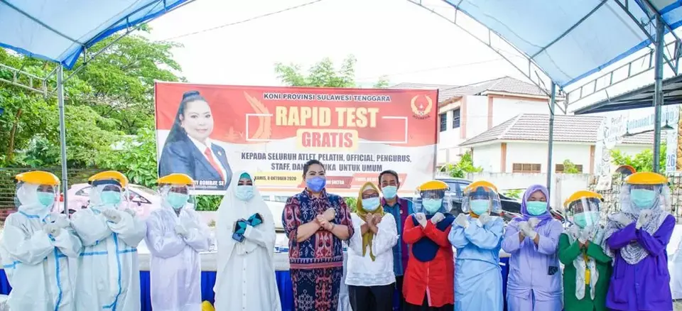 KONI Sultra Rapid Test Gratis, Dari 177 orang, 27 Reaktif
