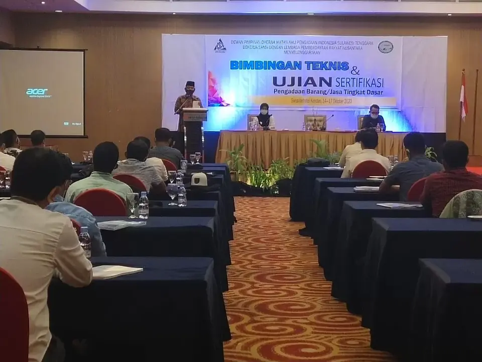 IAPI Sultra Gelar Bimtek dan Ujian Sertifikasi Pengadaan Barang/Jasa