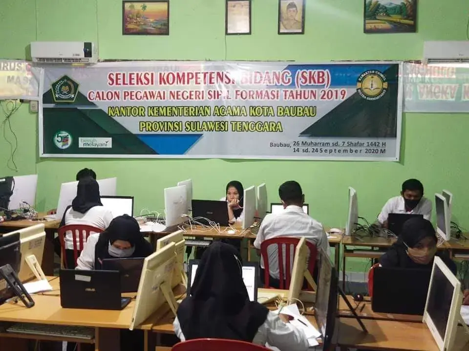 Digelar Virtual, Psikotes SKB CPNS Kemenag di Baubau Berjalan Lancar
