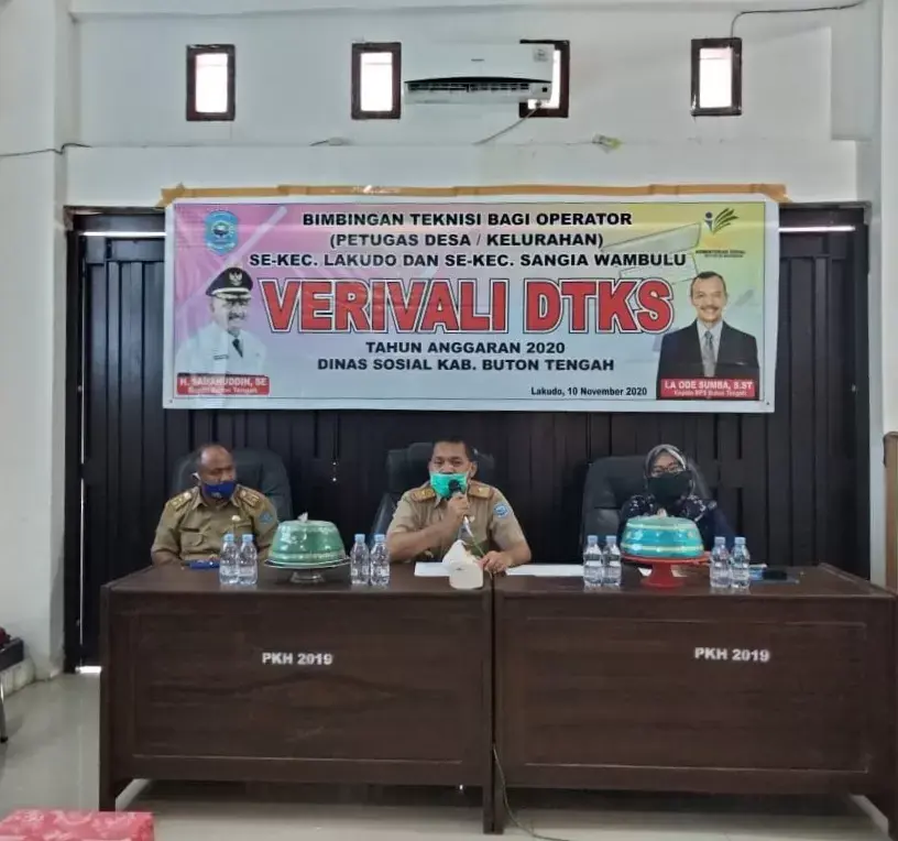 Dinsos Buteng Latih Operator Desa dan Kelurahan Verivali DTKS
