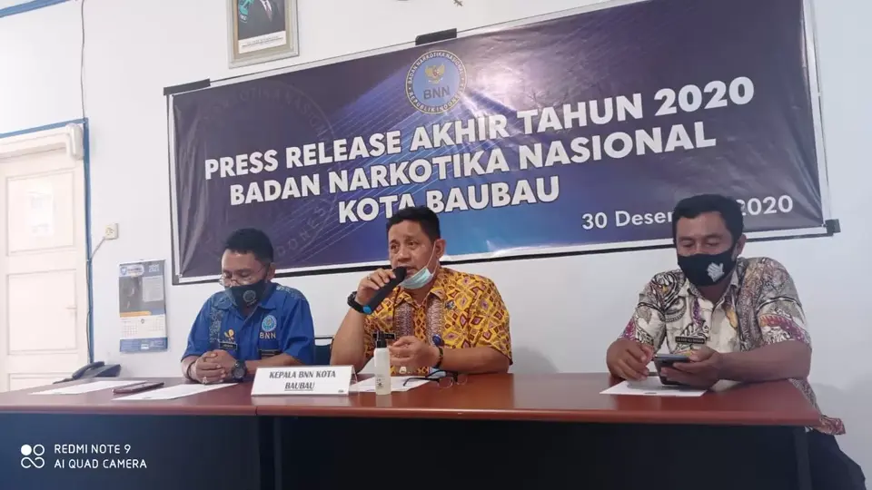 BNN Baubau Gelar Press Release Akhir Tahun