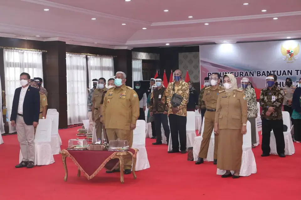 Secara Virtual, Gubernur Sultra Hadiri Penyaluran Bantuan Tunai se-Indonesia