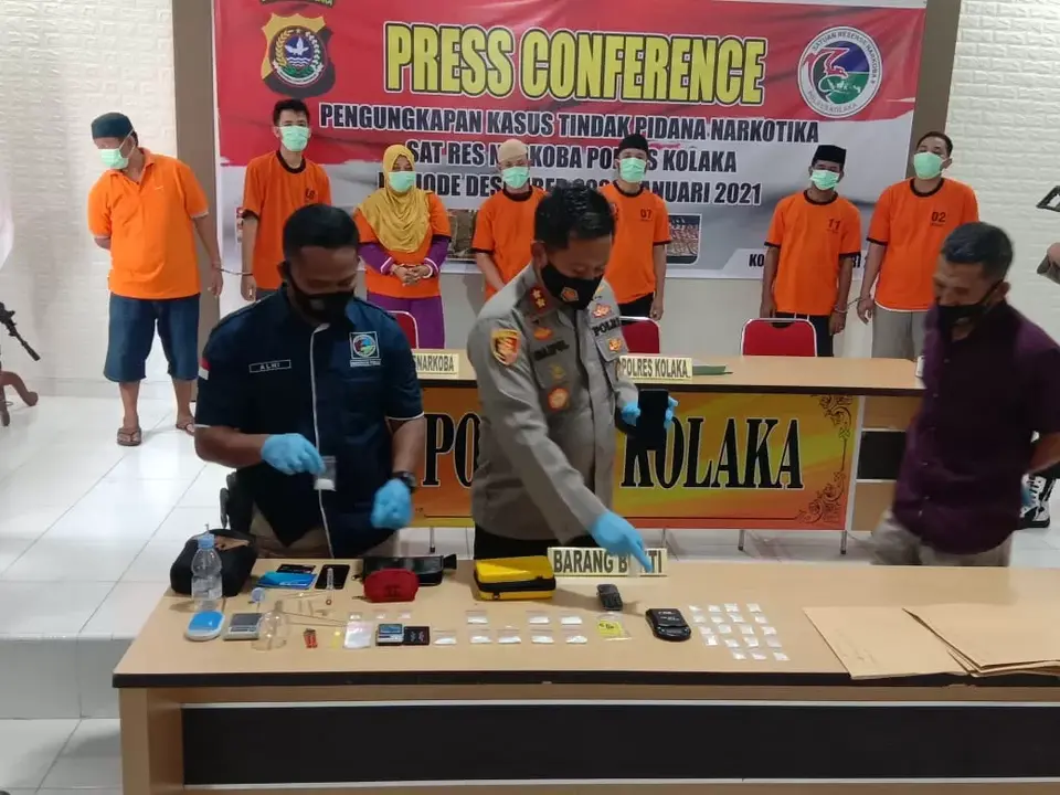 Dalam Sebulan Terakhir, Polres Kolaka Ungkap 8 Kasus Narkoba
