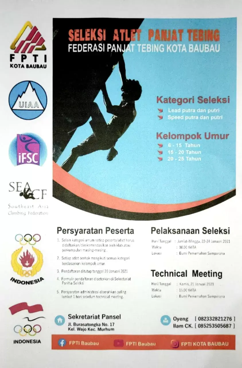 FPTI Kota Baubau Gelar Seleksi Atlet