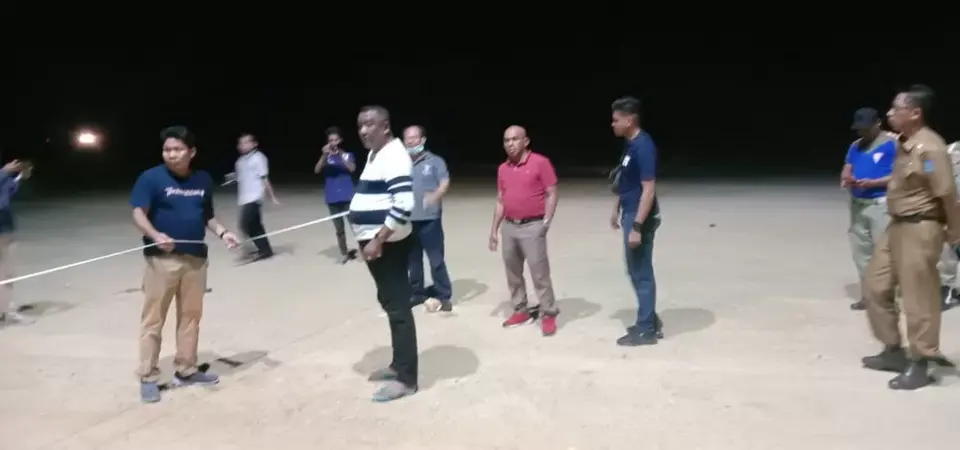 Bupati Buteng Tembus Malam Pantau Pengukuran Pembangunan Tugu Religi Labungkari