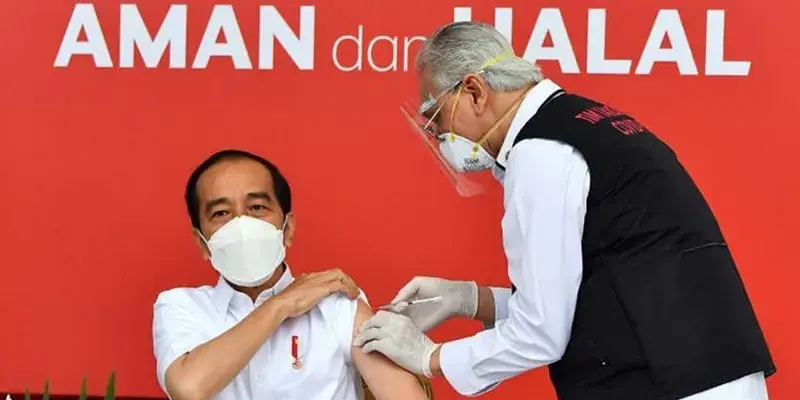 Disuntik Vaksin Covid-19, Jokowi: Saya Memulai Ikhtiar Besar Sebagai Warga Negara Indonesia Untuk Terbebas Dari Pandemi