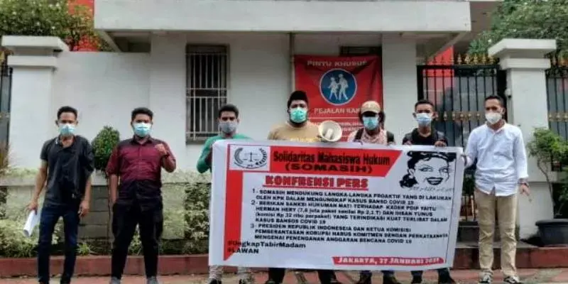 Solidaritas Mahasiswa Hukum Desak KPK Telusuri Aliran Uang Korupsi Bansos Ke PDIP