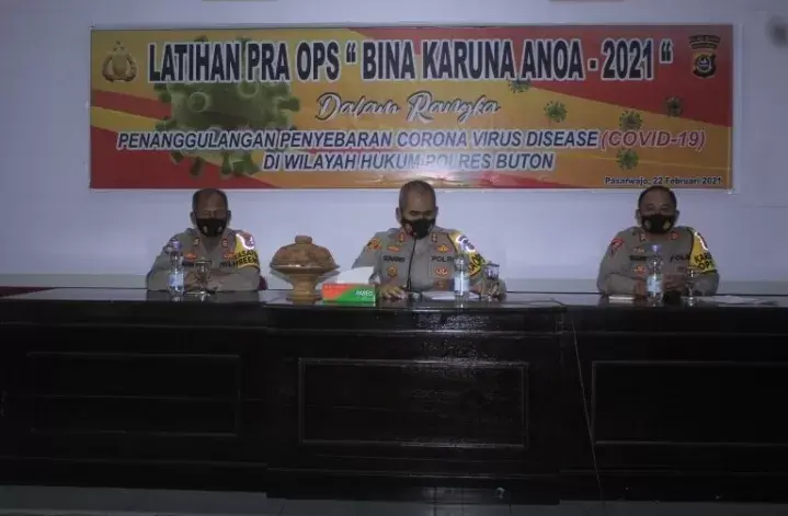 Polres Buton Latihan Pra Operasi Bina Karuna Anoa 2021