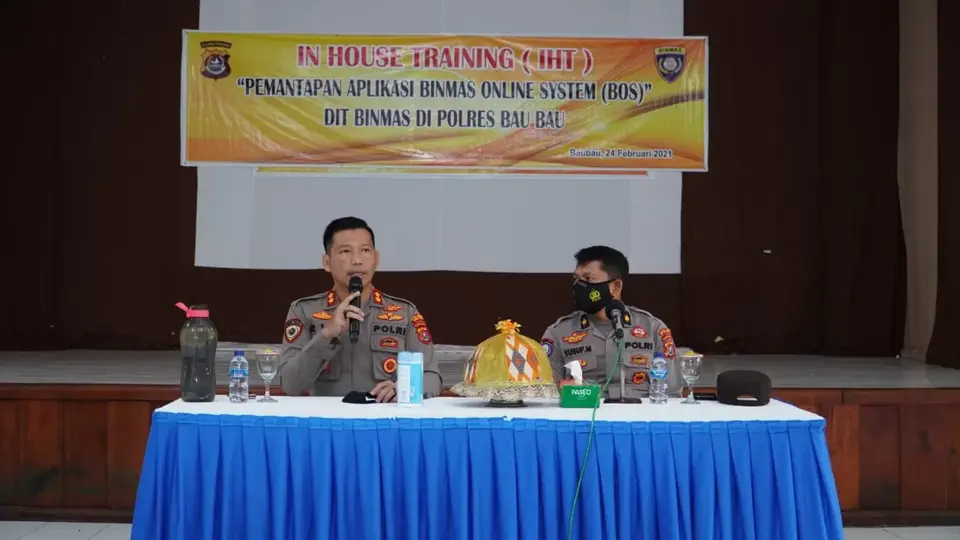 Tingkatkan Kinerja Bhabinkamtibmas, Polres Baubau Gelar Pelatihan Pemantapan Aplikasi Binmas Online