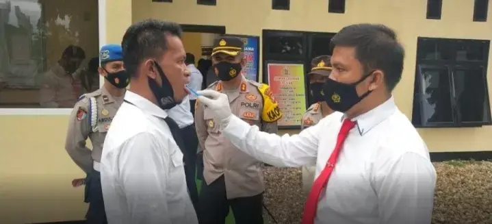 Personil Polres Buton Jalani Tes Narkoba