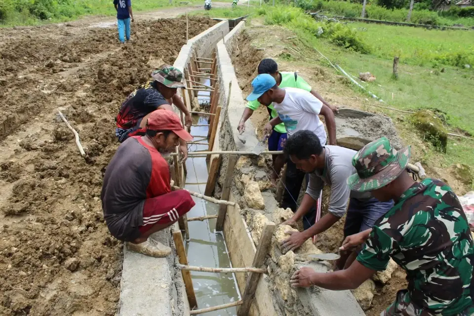 TMMD Buton, Pekerjaan Drainase di Sangia Arano Capai 65 Persen