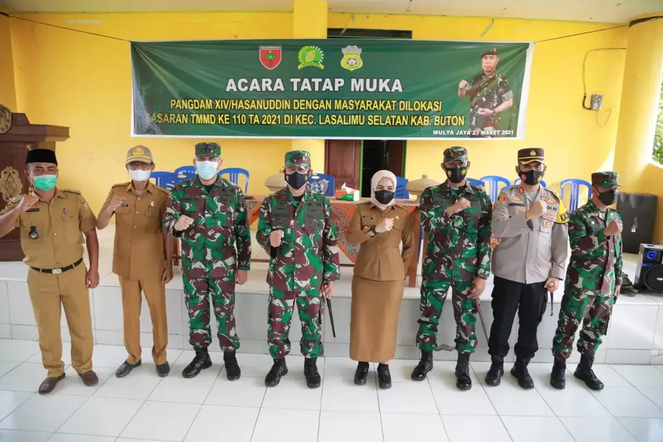 Pangdam Hasanuddin Niat Salat di Masjid Program TMMD Buton