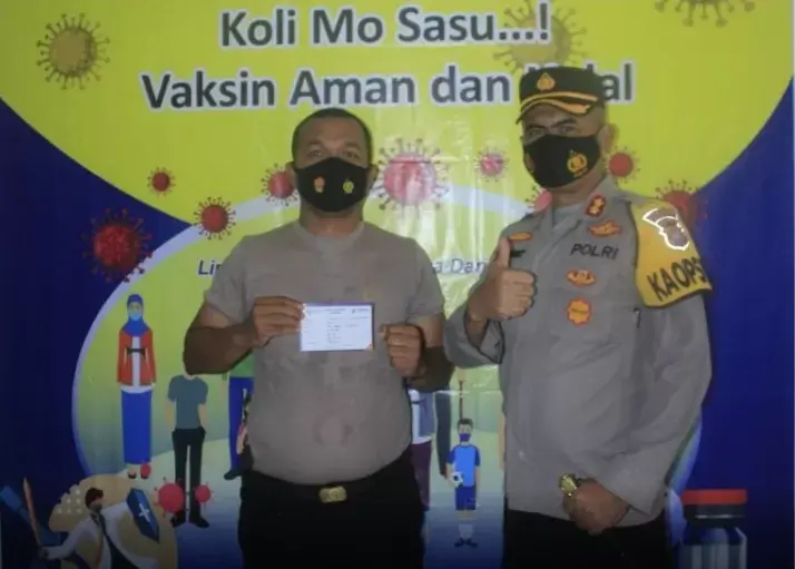 Lagi, Kapolres Buton Ajak Warga Tak Takut Divaksin
