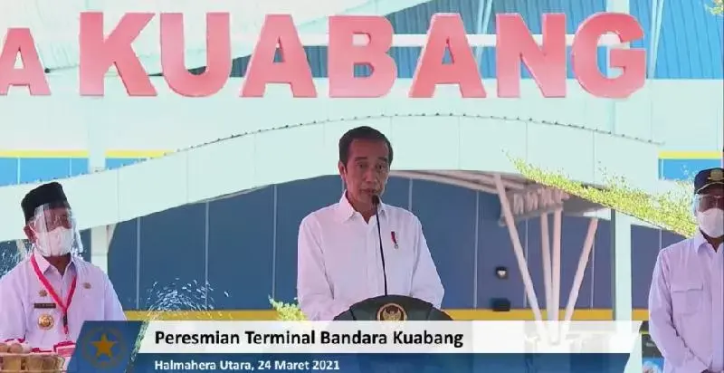 Resmikan Bandara Kuabang Di Halmahera Utara, Jokowi: Pembangunan Ini Untuk Keadilan Sosial Bagi Seluruh Rakyat Indonesia
