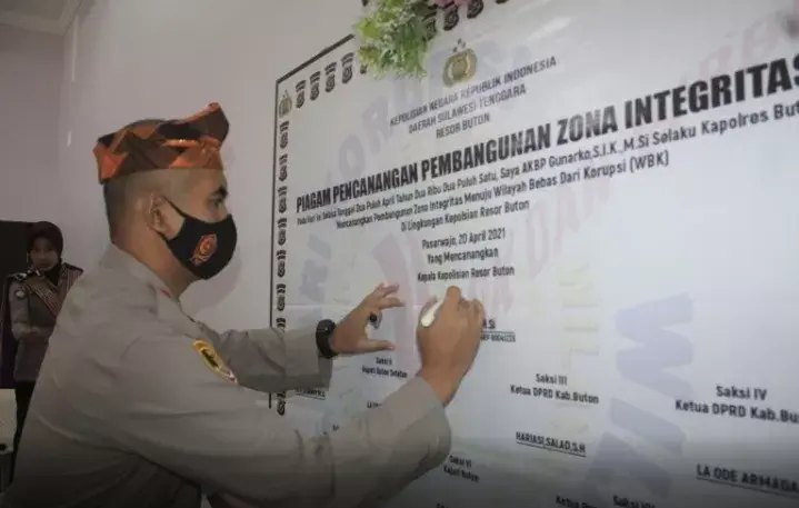 Polres Buton Canangkan Zona Integritas Menuju Wilayah Bebas Korupsi