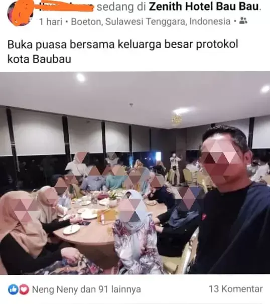 Protokoler Pemkot Baubau Diduga Melanggar Larangan Buka Puasa Bersama